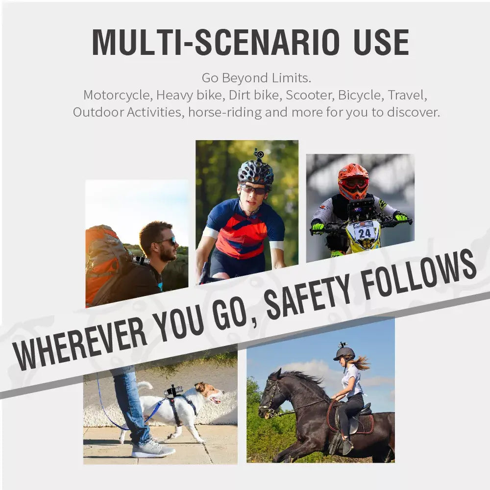 Multi-Scenario Use: Bicycle, Motorcycle, Dirt Bike, Outdoor Trekking